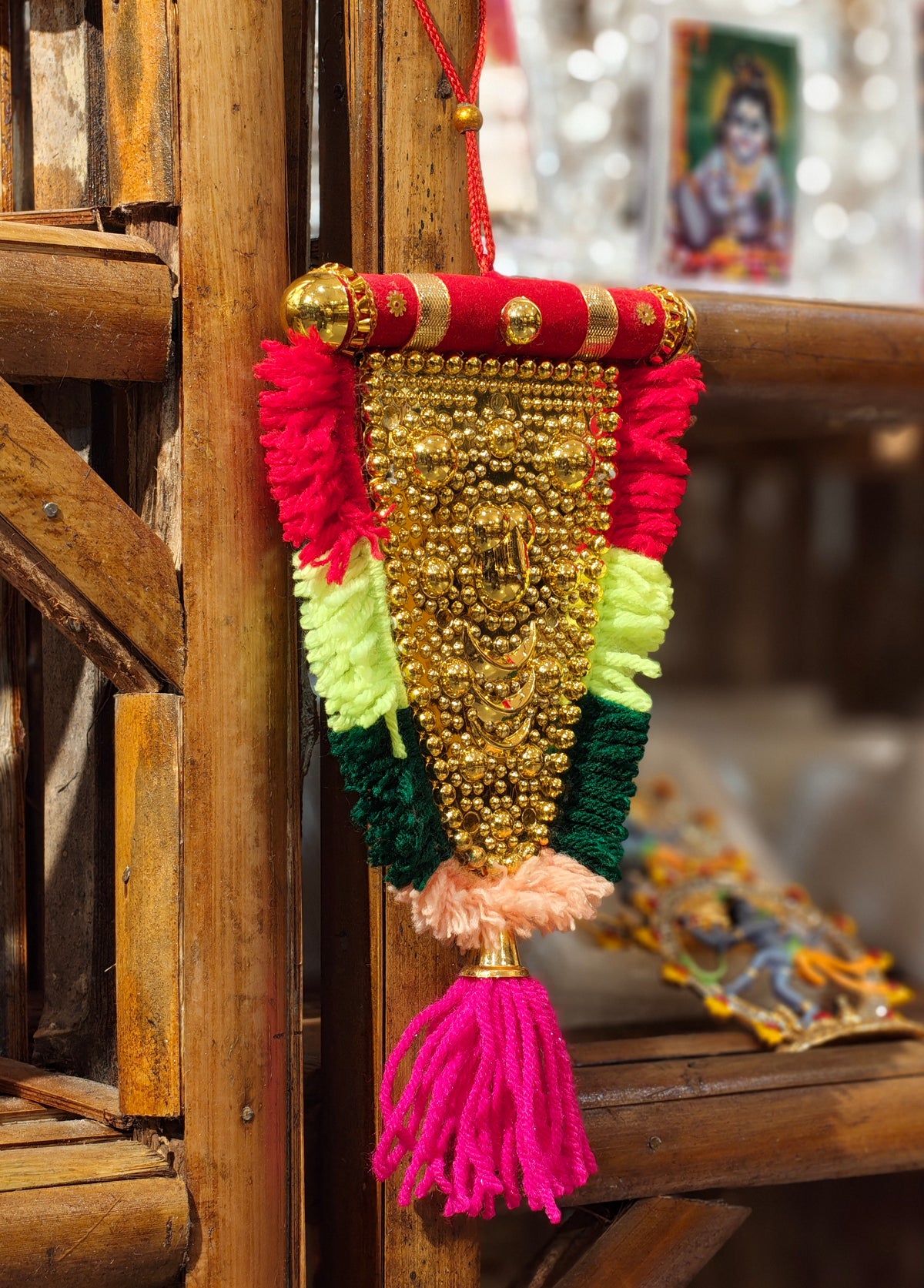 Handcrafted Kerala Nettipattam Wall Hanging – Traditional Elephant Caparison Door & Wall Decor
